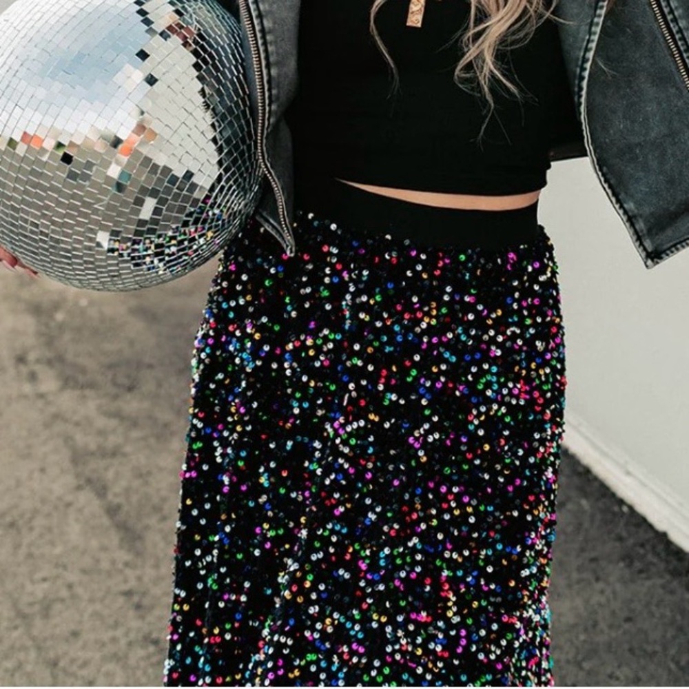 Colorful Sequin Skirt